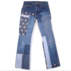 SOLD! Hysteric Glamour Stars Patchwork Denim